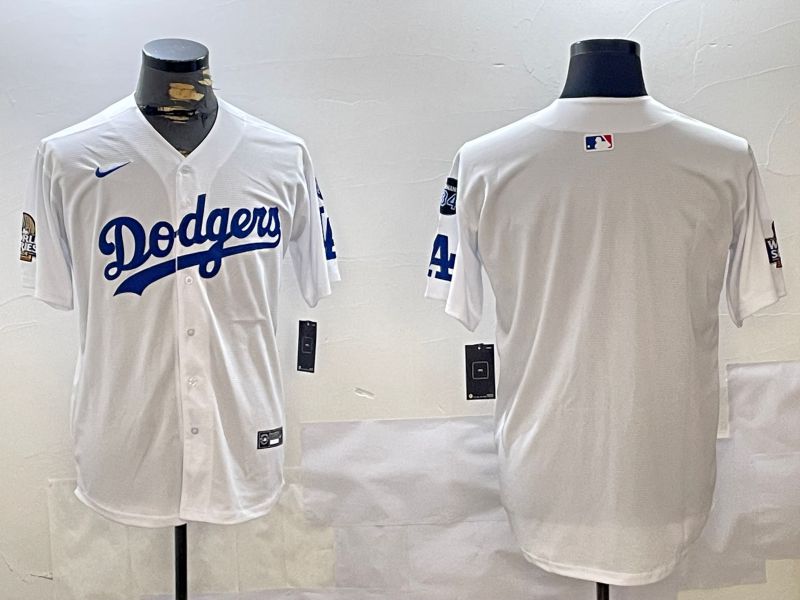 Men Los Angeles Dodgers Blank White Game 2024 Nike MLB Jersey style 1120->los angeles dodgers->MLB Jersey